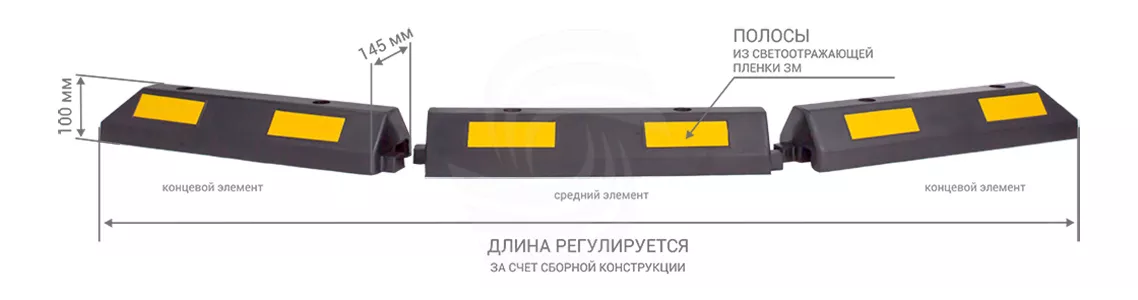 Колесоотбойник \"Оптима концевой\" (0,61 м.)