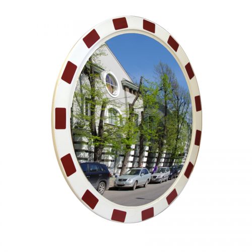 Зеркало круглое дорожное со световозвращающей окантовкой 1200 мм