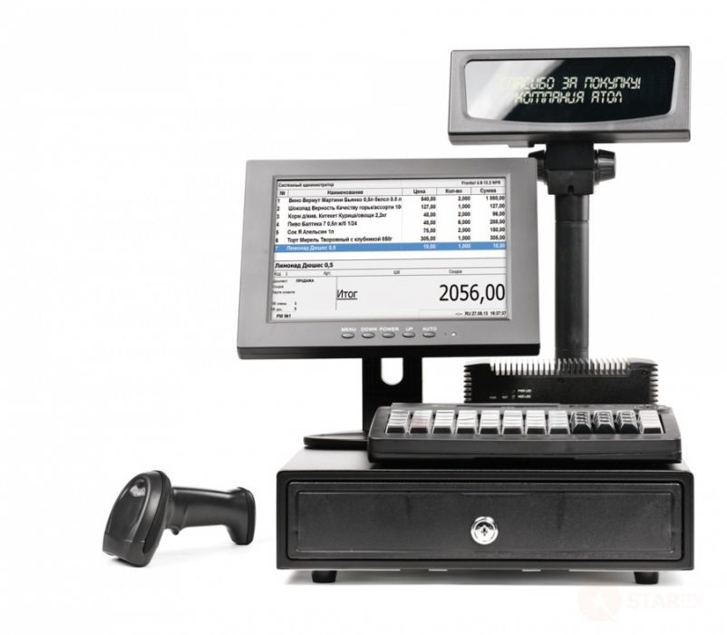POS-система АТОЛ Супермаркет ЕГАИС 10\" черная (АТОЛ FPrint-22ПТК без ФН, Frontol Торговля ЕГАИС,)